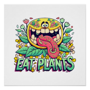 Póster Comer Plantas