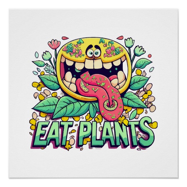 Póster Comer Plantas (Anverso)