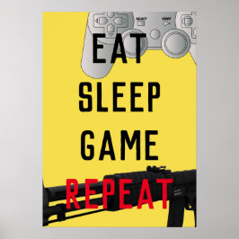 Póster Comer poster de juegos de repetición de juegos de