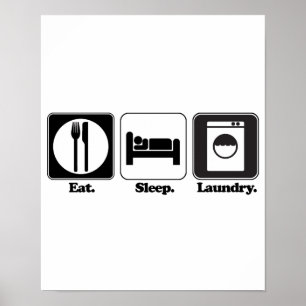 Póster comer ropa de dormir