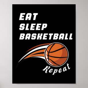 Póster Comer Sleep Basketball Repetir la curiosidad