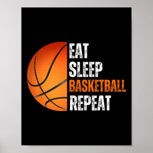 Póster Comer Sleep Basketball Repetir Regalo Para Fa De B