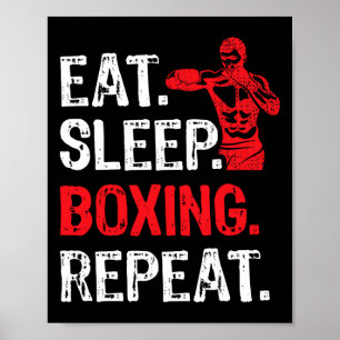 Póster Comer Sleep Boxing Repetir Boxeo Fundador