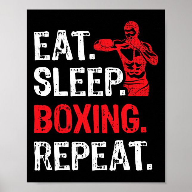 Póster Comer Sleep Boxing Repetir Boxeo Fundador (Frente)