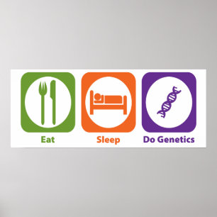 Póster Comer Sleep Do Genetics