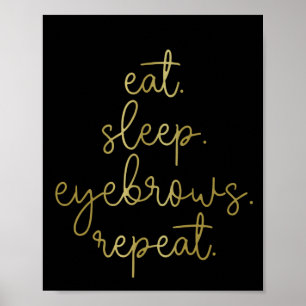 Póster Comer Sleep Eyebrows Brow Technirow Brow