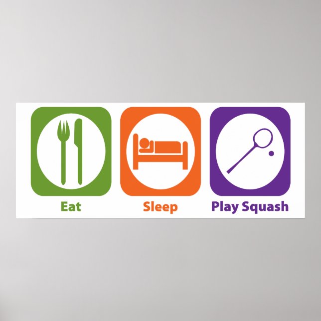 Póster Comer Sleep Play Squash (Frente)