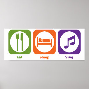 Póster Comer Sleep Sing