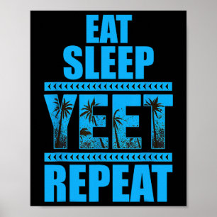 Póster Comer Sleep Yeet Repeat Vintage