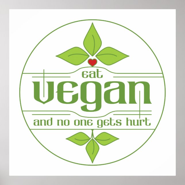 Póster Comer vegan y nadie se lastima (Frente)