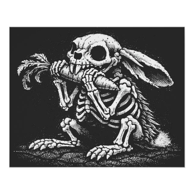 Póster Comer Verduras – Conejo Muerto por BurnsInHell (Anverso)