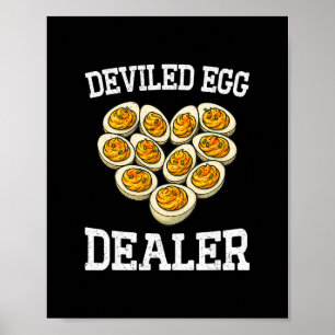 Póster Comerciante Divertido de Huevos Rellenos de Acción