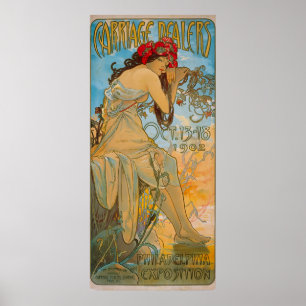 Póster Comerciantes de transporte por Alphonse Mucha (190