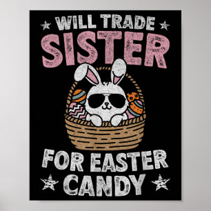 Póster ¿Comerciará Hermana Por Niños Divertidos De Pascua