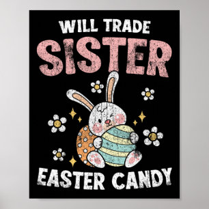 Póster ¿Comerciará Hermana Por Niños Divertidos De Pascua
