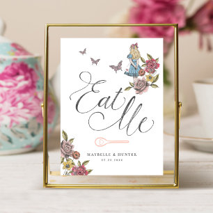 Póster Comerme   Alicia Vintage En El Fiesta Del Té De Ma