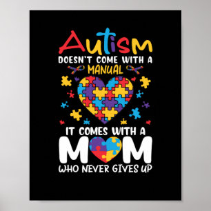 Póster Comes With A Mom Who Never Gives Up Inspirational