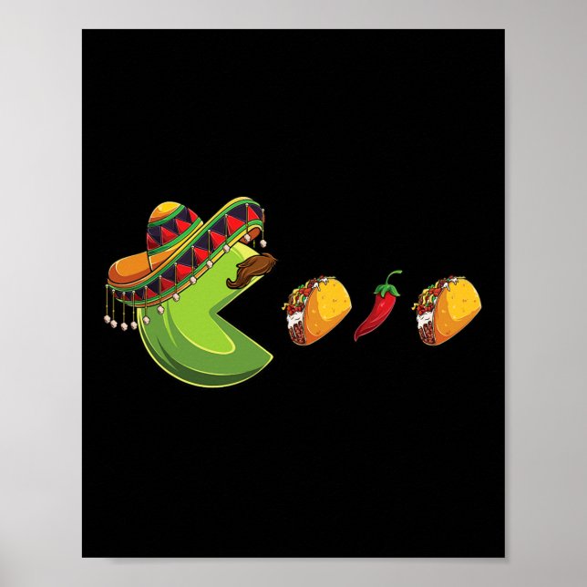 Póster Cómese Tacos Cinco De Mayo Niños Mujer M (Frente)