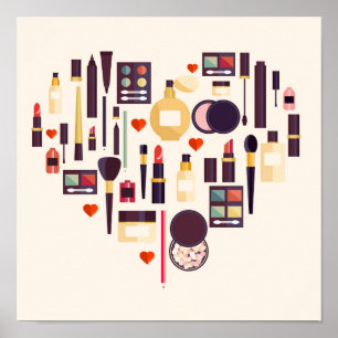 Póster Comestics Heart