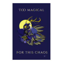 Comet Dark Fantasy Reindeer Poster