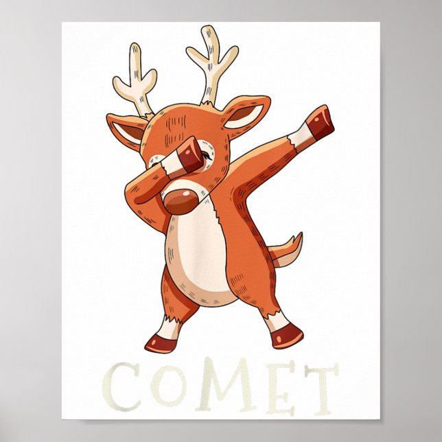 Póster Comet Santas Reindeers Family Matching Outfit Chri (Frente)
