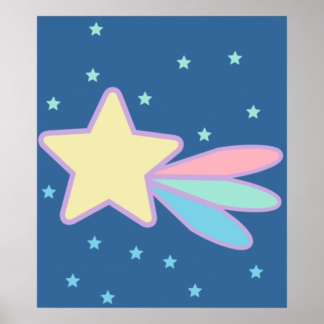 Póster Cometa de la estrella de los disparos (Frente)