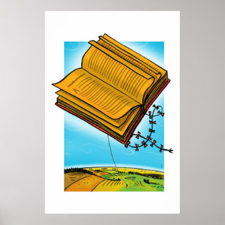 Póster Cometa del libro volador