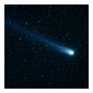 Póster Cometa en el cielo nocturno
