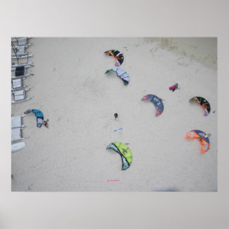Póster Cometas de alto (kitesurf kitesurf kiteboard)
