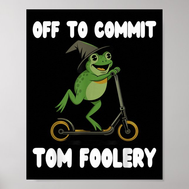 Póster Cometer Tomfoolery Tee Frog Toad Weirdcore C (Frente)
