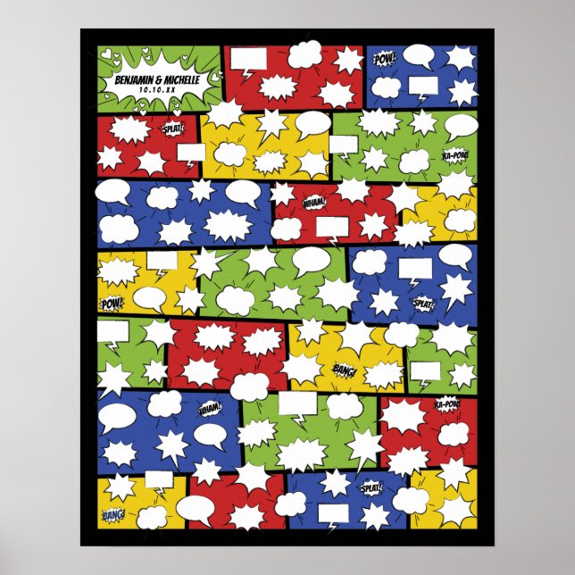 Póster Comic Book Guest Book Poster - 100 Signatures (Frente)