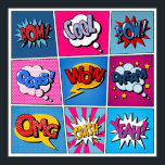 Póster Comic Bubbles Set. Expresiones Bom, Guay, Pow, Oop<br><div class="desc">Comic Bubbles Set. Expresiones Bom,  Guay,  Pow,  Oops,  Wow,  Dream,  Omg,  Crash,  Sí. Fondo de semitono. Pop Art ilustracion pop,  arte,  cómic,  burbuja,  genial,  diseño gráfico,  palabra,  libro,  pow,  personalizado,  wow,  voz,  fondo,  marco,  elemento,  icono,  retro,  título,  sueño,  forma,  vintage,  ilustracion,  retro, </div>