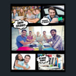 Póster Comic Con Tus Fotos<br><div class="desc">Crea tu propio cómic con este poster fotográfico personalizado. Añade tus propias fotos, envía mensajes de texto y mueve las burbujas de voz para decir lo que quieras decir. ¡Dáselo a tus compañeros de trabajo, jefe, colegas, amigos o familia! ¡Hazlo tuyo! Obtén el kit completo de vacaciones de oficina, con...</div>