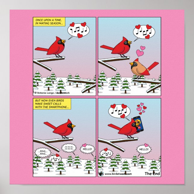 Póster Cómic De Modernas Llamadas A La Aparición De Aves (Frente)