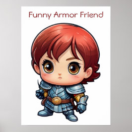 Póster Comic Knight Funny Armor Friend Kids Wall Poster