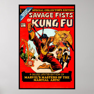 Póster Comic No 1 Primera Edición - Savage Fists of Kung