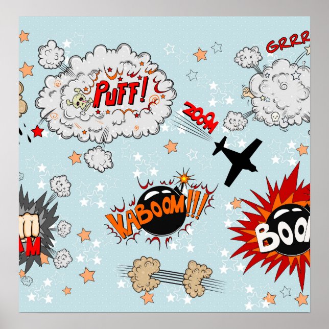 Póster Comic Style Super Hero Design (Frente)