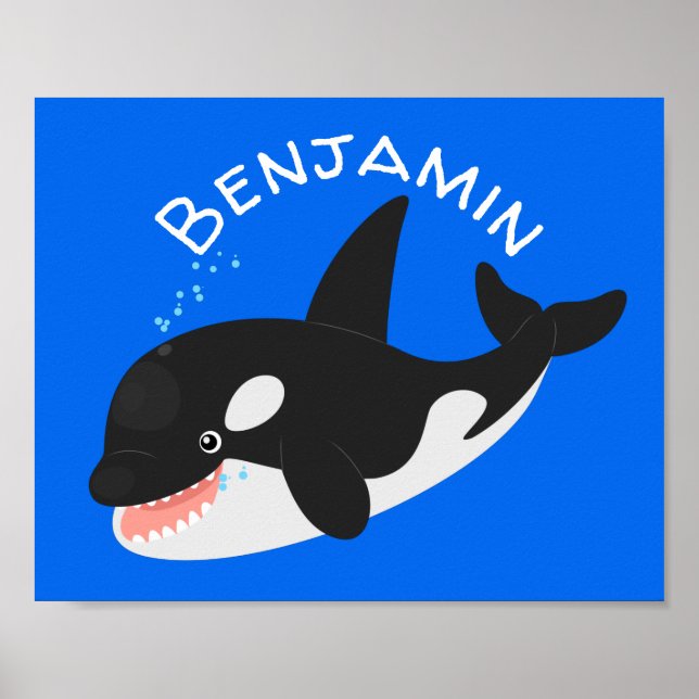 Póster Cómico asesino ballena orca personalizado lindo il (Frente)