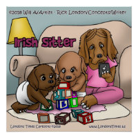 Póster Cómico de Setter Irlandés de Rick London