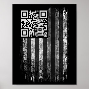 Póster Cómico Qr Escanearme Presidente Trump 4547 Trump B