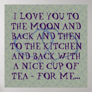 Póster Cómico Romántico Diario Tea Love Cita Man
