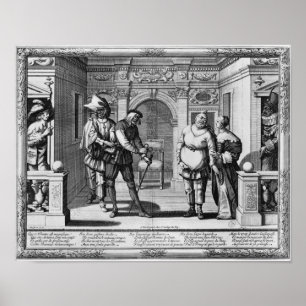 Póster Cómicos en el teatro de Hotel de Borgoña