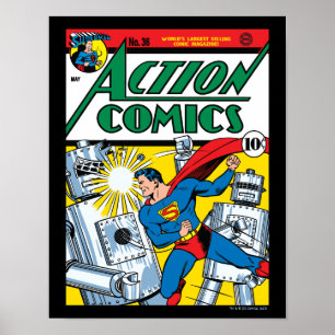 Póster Comics de acción #36