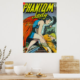 Póster Cómics de Fantasía Antiguos Dama Fantasma