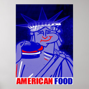 Póster "Comida americana" por el estudio NYC de las