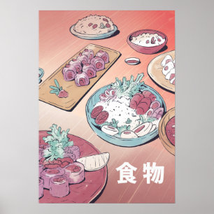 Póster Comida asiática