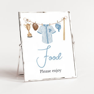 Póster Comida Baby Shower de beisbol pequeño