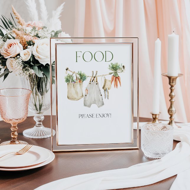 Póster Comida Baby Shower de granja cultivada localmente (Subido por el creador)