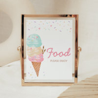 Comida Baby Shower de helados