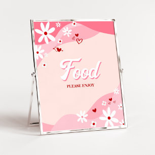 Póster Comida Baby Shower Retro Sheart